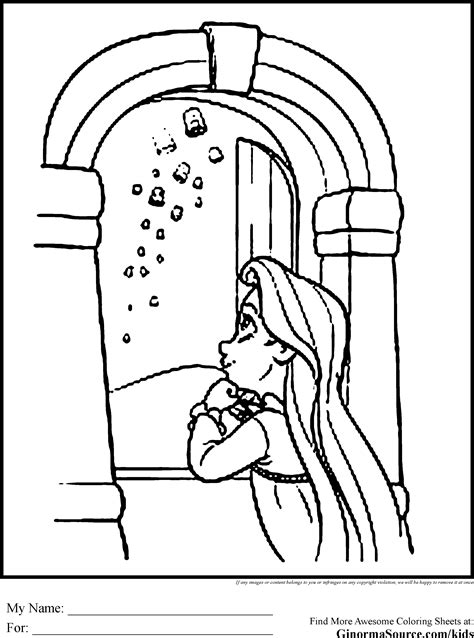 Rapunzel Tower Coloring Page at GetColorings.com | Free printable colorings pages to print and color