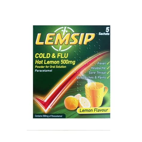 Lemsip Cold and Flu Sachets- 5 Pack - Pharmacy & Health from Chemist Connect UK