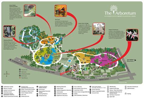 LA arboretum map - Map of LA arboretum (California - USA)