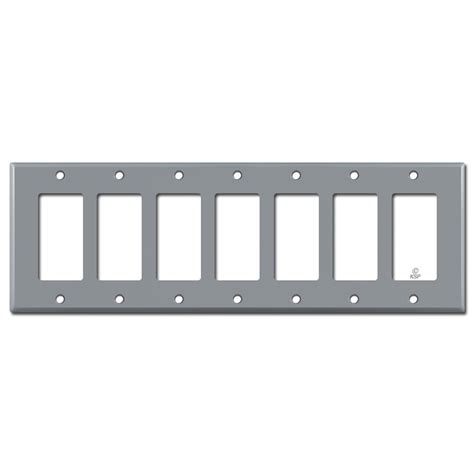 Gray Decora Rocker Switch Plate Covers for Modern Switches & Outlets