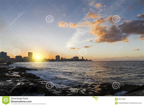 Havana Centro (Cuba) at Sunset Stock Photo - Image of destination, residential: 28707886