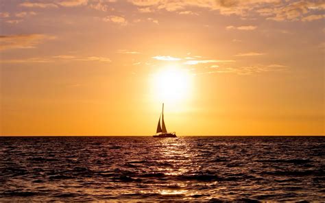 Sailing ship enjoying the ocean sunset wallpaper - Photography ...