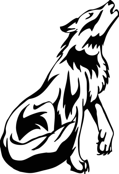 Black Wolf Drawing | Wolf Howl by ~PrincessSilverTiger on deviantART | Clip Art for Silhouette ...