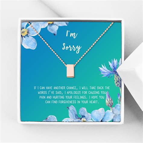 Anavia - Anavia I'm Sorry, Apology Gift Card Necklace, Apology Gifts for Her, Sorry Quote ...