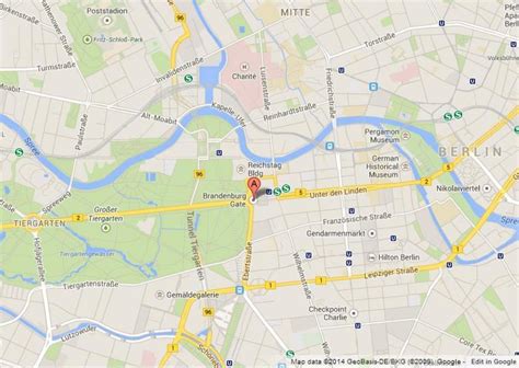 Brandenburg gate berlin map - Map of brandenburg gate berlin (Germany)