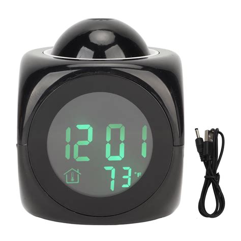 Projection Clock LED Display Projection Alarm Clock Mini Voice Timing ...