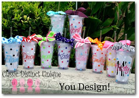 Bridesmaid gifts Personalized Cups 6 Six 16oz Clear Acrylic