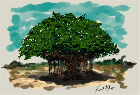 Peepal Tree - With Wacom and MyPaint : DigitalPainting