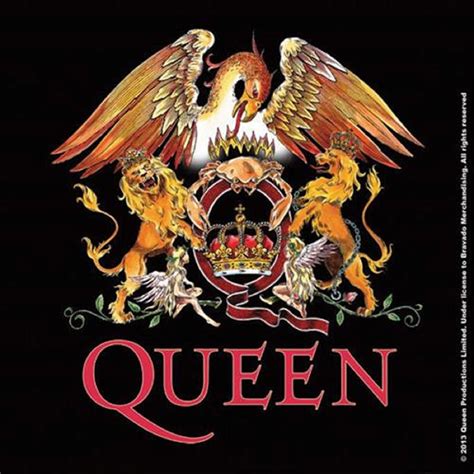 Queen Classic Crest band logo new Official 9.5cm x 9.5cm single cork Coaster: Amazon.co.uk ...