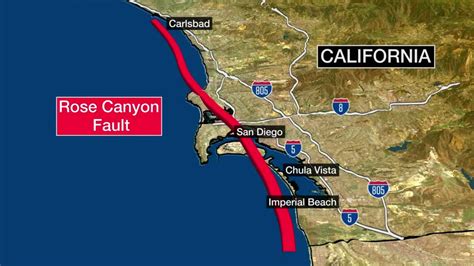 San Diego Fault Line Map - Topographic Map World