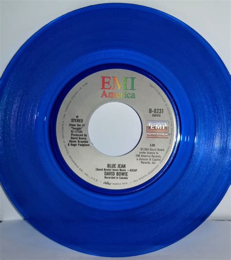 David Bowie, 7 Vinyl Record, Blue Translucent! Authentic Vintage 1984! David Bowie,Blue Jean ...