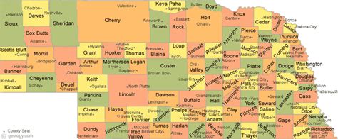 Nebraska County Map