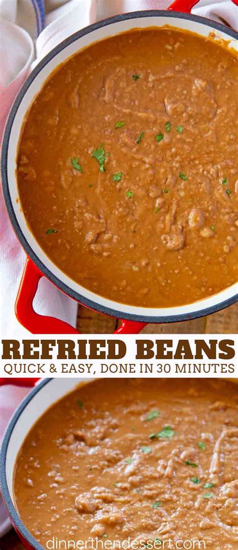 Easy Refried Beans - Dinner, then Dessert