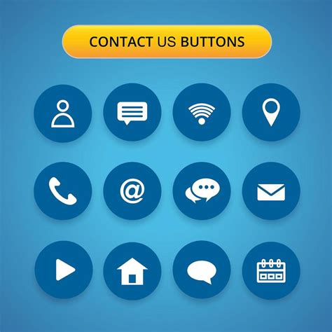 Contact us blue button set 1233660 Vector Art at Vecteezy