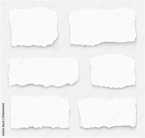 Set of torn paper different shapes. collection of ripped paper. Vector illustration Stock Vector ...