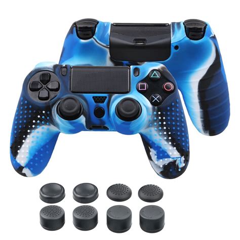 TSV Ergonomic Silicone Protective Cover Skin Accessories Compatible with PS4 / PS4 Slim / PS4 ...