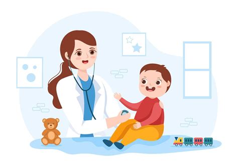 Pediatrician Examines Sick Kids and Baby for Medical Development, Vaccination and Treatment in ...