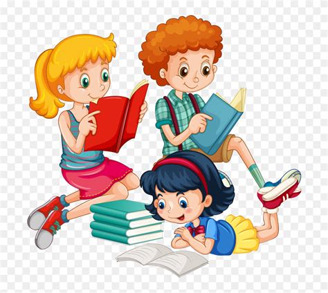 Download Children Reading Books Clipart - Png Download (#5738816) - PinClipart