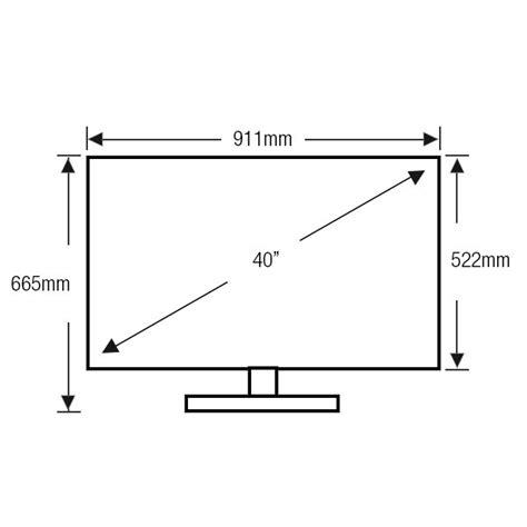 40 Inch Tv Dimensions Length And Width In Cm | Bruin Blog