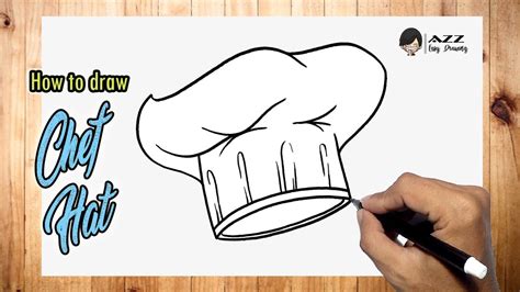 How to draw Chef Hat step by step - YouTube