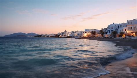 Premium AI Image | Sunset in mykonos