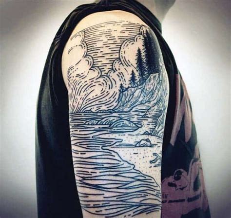 80 Woodcut Tattoo Designs For Men - Engraved Ink Ideas