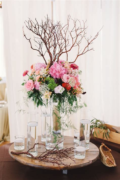 Tall Branch and Floral Centerpiece