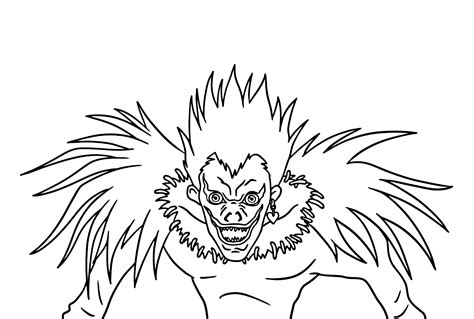 Draw Ryuk Death Note Coloring Page - Free Printable Coloring Pages