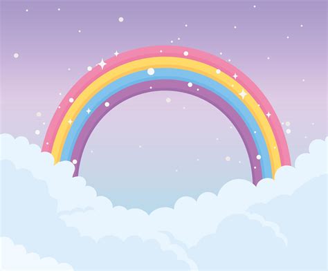 Cartoon sky with rainbow 2060678 Vector Art at Vecteezy