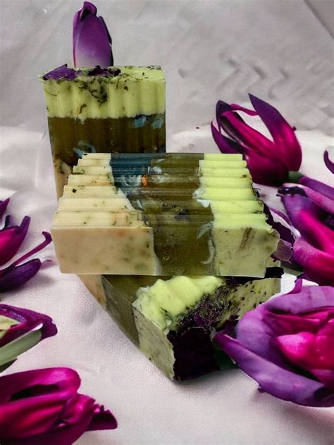 Organic Shea Butter Soap with Rose Petals and Peppermint Essential Oil