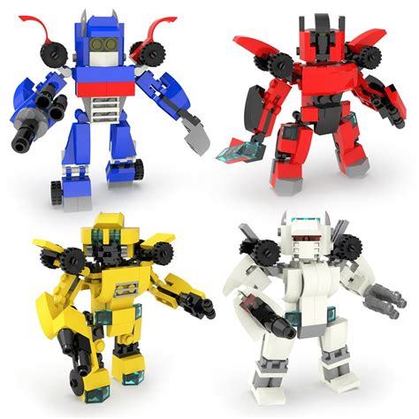 504 PCs Nanoblock Transformers Toys, 4-in-1 Transformer Car Robots ...