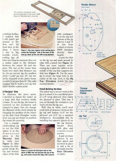 Router Circle Cutting Jig Plans • WoodArchivist