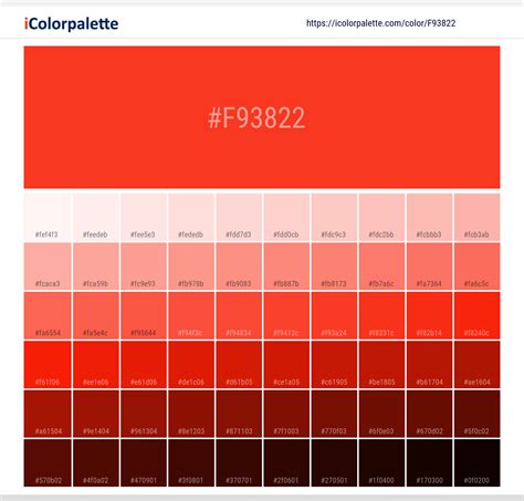 Pantone Bright Red C Color | Hex color Code #F93822 information | Hsl | Rgb | Pantone