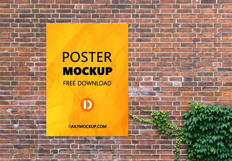 Wall Poster Mockup Free PSD 2023 - Daily Mockup