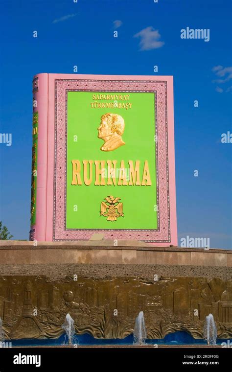 Model of the Ruhnama book, Ashgabat, Turkmenistan Stock Photo - Alamy