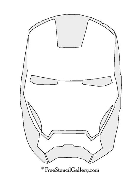 Iron Man Face Stencil