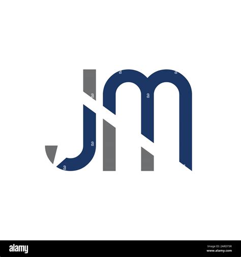 letter JM Logo Design Vector Template. Initial Linked Letter Design JM ...