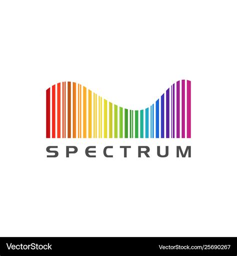 Rainbow spectrum wave logo Royalty Free Vector Image