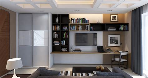 3d design: Study room in a contemporary style