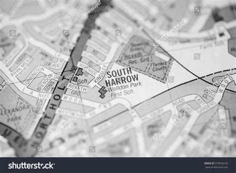 South Harrow. London, Uk Map. Stock Photo 379036150 : Shutterstock