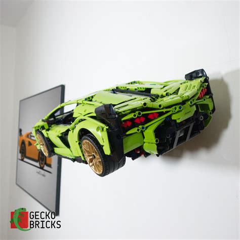 STL file Wall mount for LEGO Technic Lamborghini Sian FKP 37 42115 🏠・Template to download and 3D ...