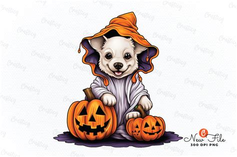 Halloween Ghost Dog Clipart PNG Graphic by Crafticy · Creative Fabrica