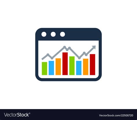 Online stock market business logo icon design Vector Image