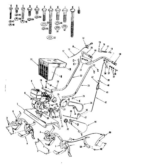 Craftsman Front Tine Tiller Parts Diagram