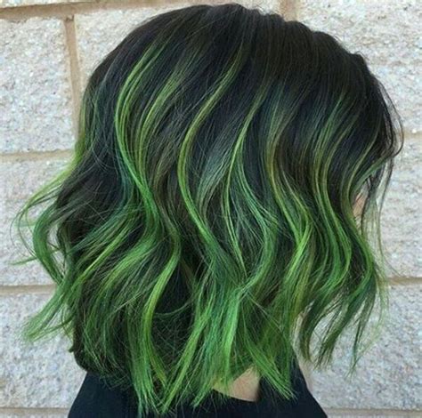 neon green hair highlights - Kimber Reddy