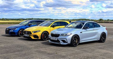 German Drag Race: BMW M2 CS Vs AMG A45 S Vs Tuned Audi RS3