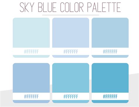 Sky Blue Color Palette Hex Code Sky Blue Brand Hex Codes Light Blue Style Guide Brand Color ...