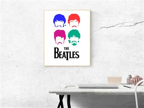 Wall art The Beatles pop art wallart poster download | Etsy