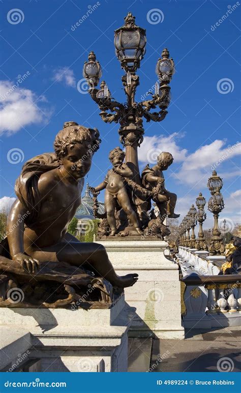 Pont Alexandre III, Paris, France Stock Images - Image: 4989224