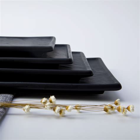 Australia Market Platos Para Eventos, Dinner Plate Restaurant, Matte Black Slate Stone ...